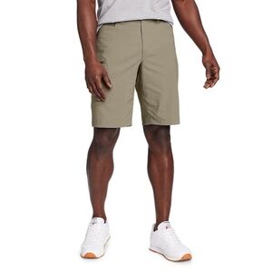 NEW- Eddie Bauer Men's Tan Flat Front Shorts, Size 32